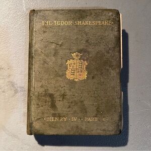 Vintage Tudor Shakespeare Coffee Table Book in Olive Green